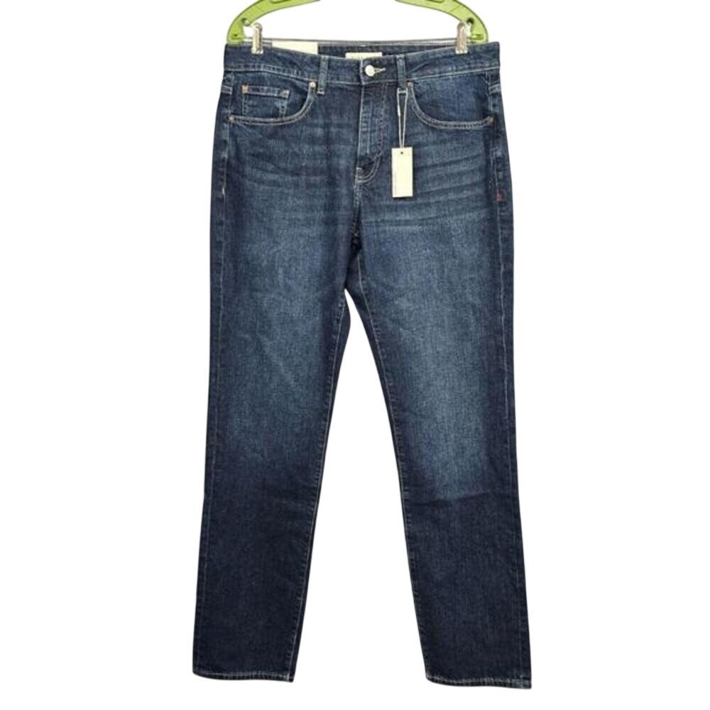 Warp + Weft ORD Chicago Straight Leg Jeans Mens 29x34 Dark Wash Blue New